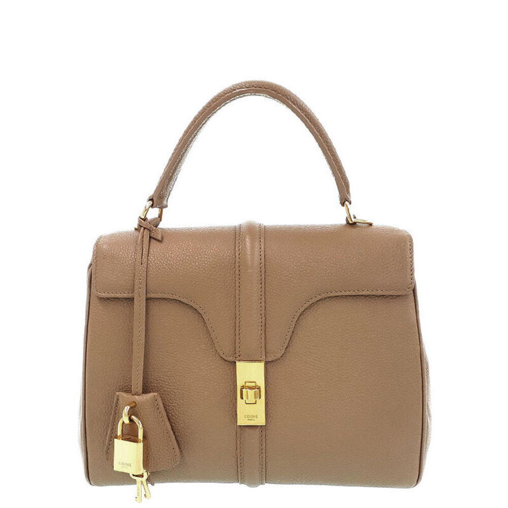 Celine 16 Bag satinated calfskin leather Tan Brown